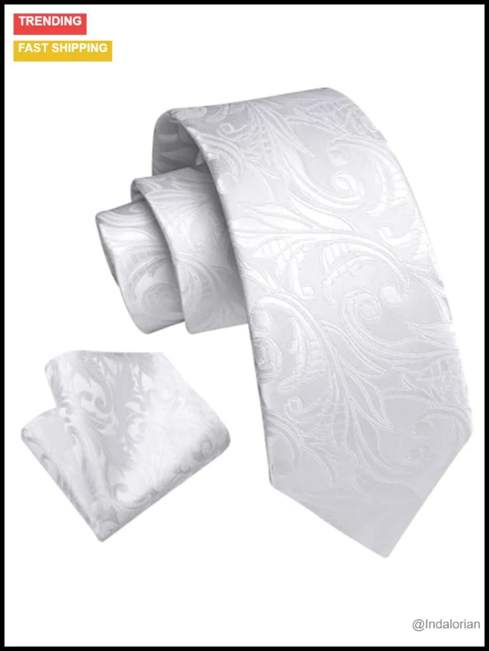 Silk Self-Tied Necktie and Pocket Square Set for Boys Ages 8-14